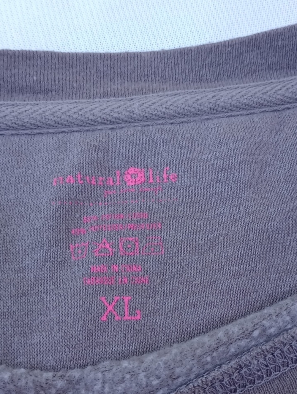 NATURAL LIFE Gray Crewneck Sweatshirt with Daisies & Neon Rainbow - Picture 2 of 15